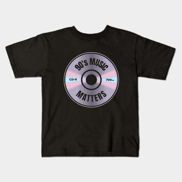 90's Music Matters Kids T-Shirt by Mclickster